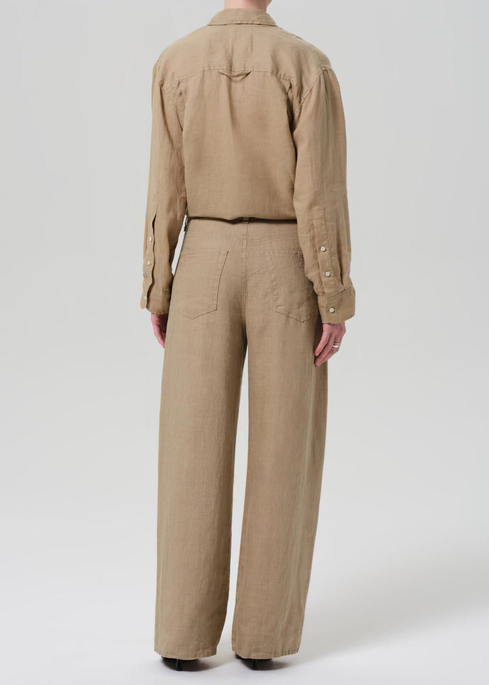 Brynn Drawstring Linen Trouser Gobi