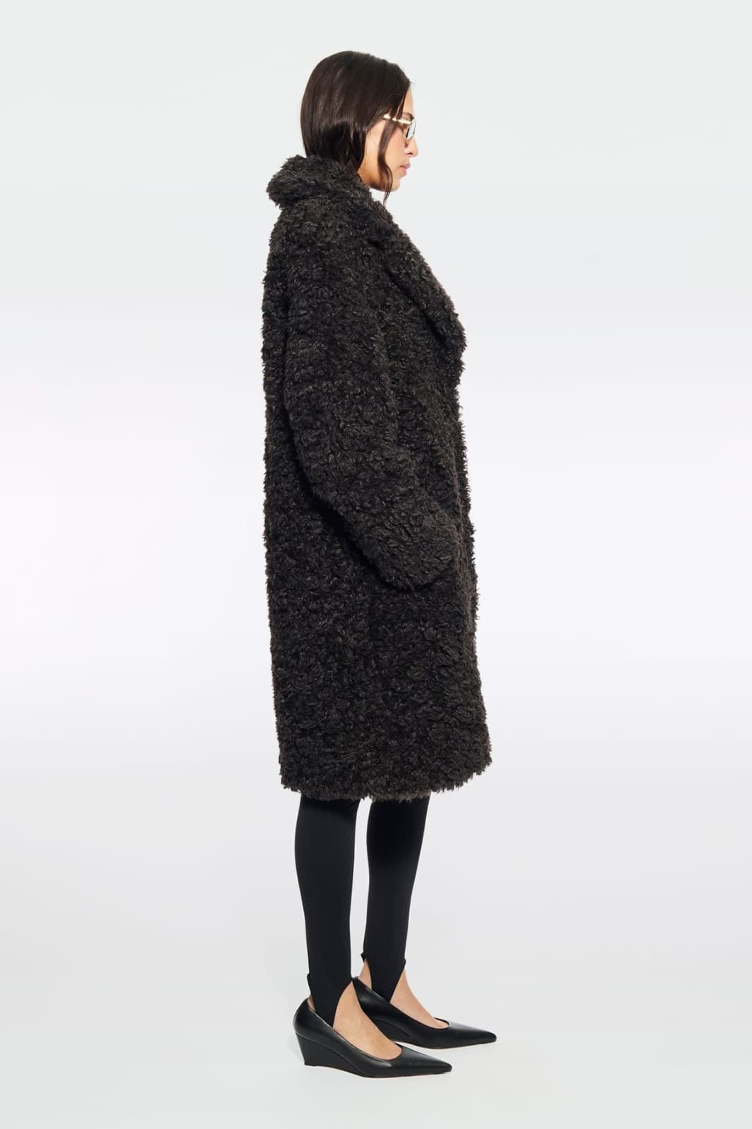Camille Cocoon Coat Dark Chocolate