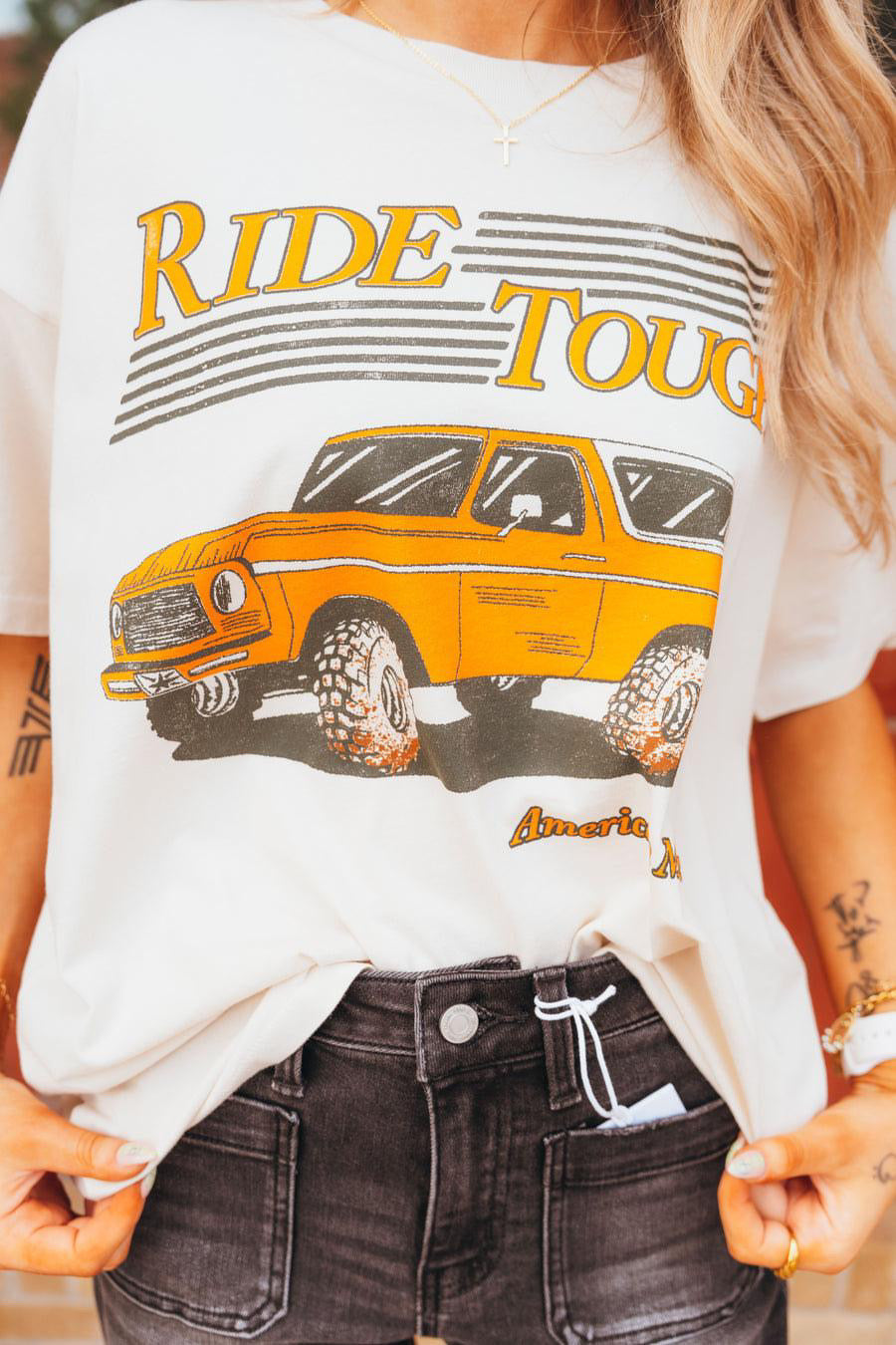 Ride Tough Merch Tee Dirty White