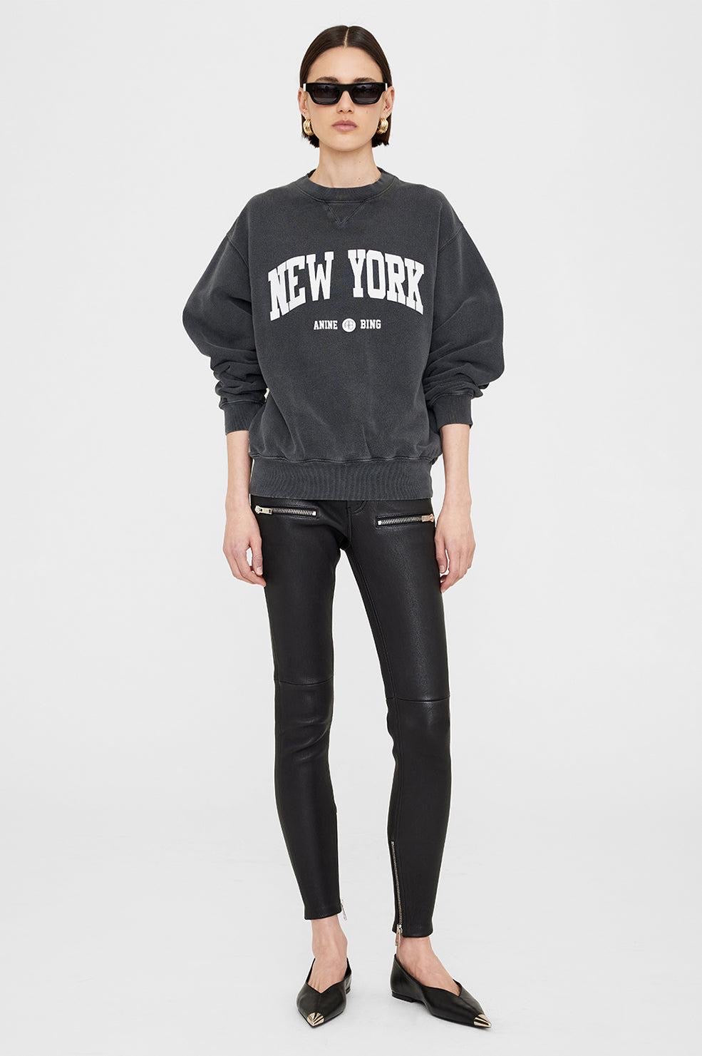 Ramona Sweatshirt University New York Washed Black