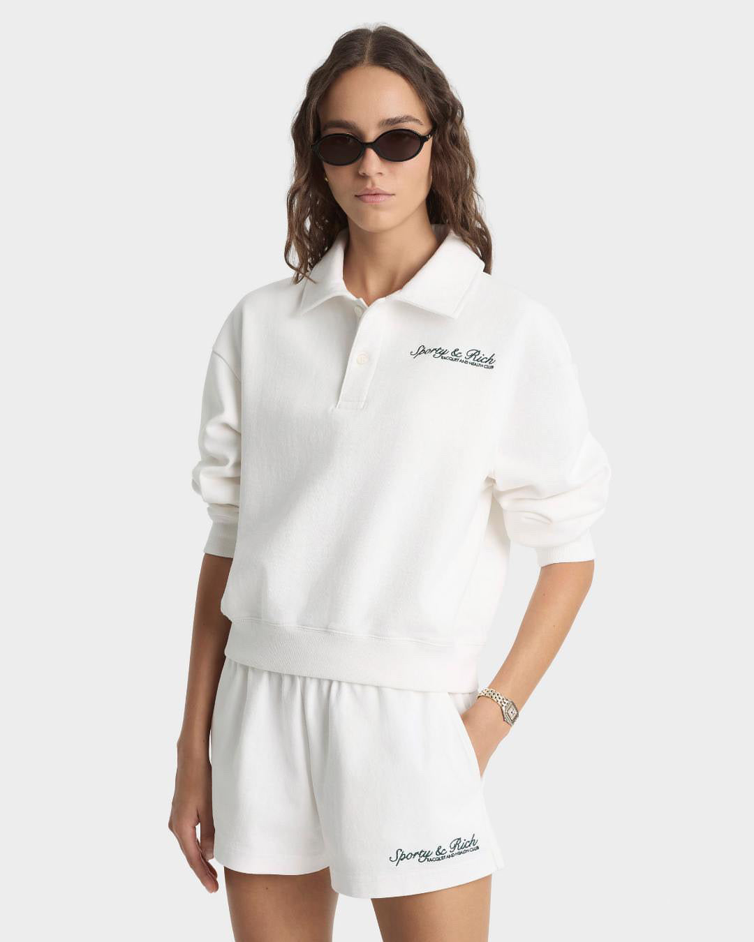 Syracuse Embroidered Polo White/Forest