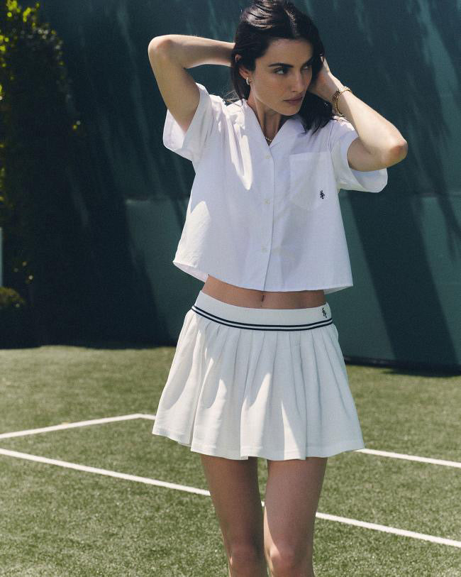 SCR Logo Abigail Skirt White/Navy