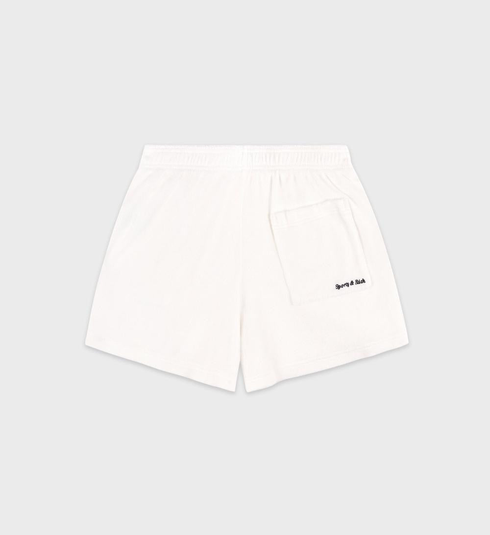 Eden Script Terry Short White/Navy