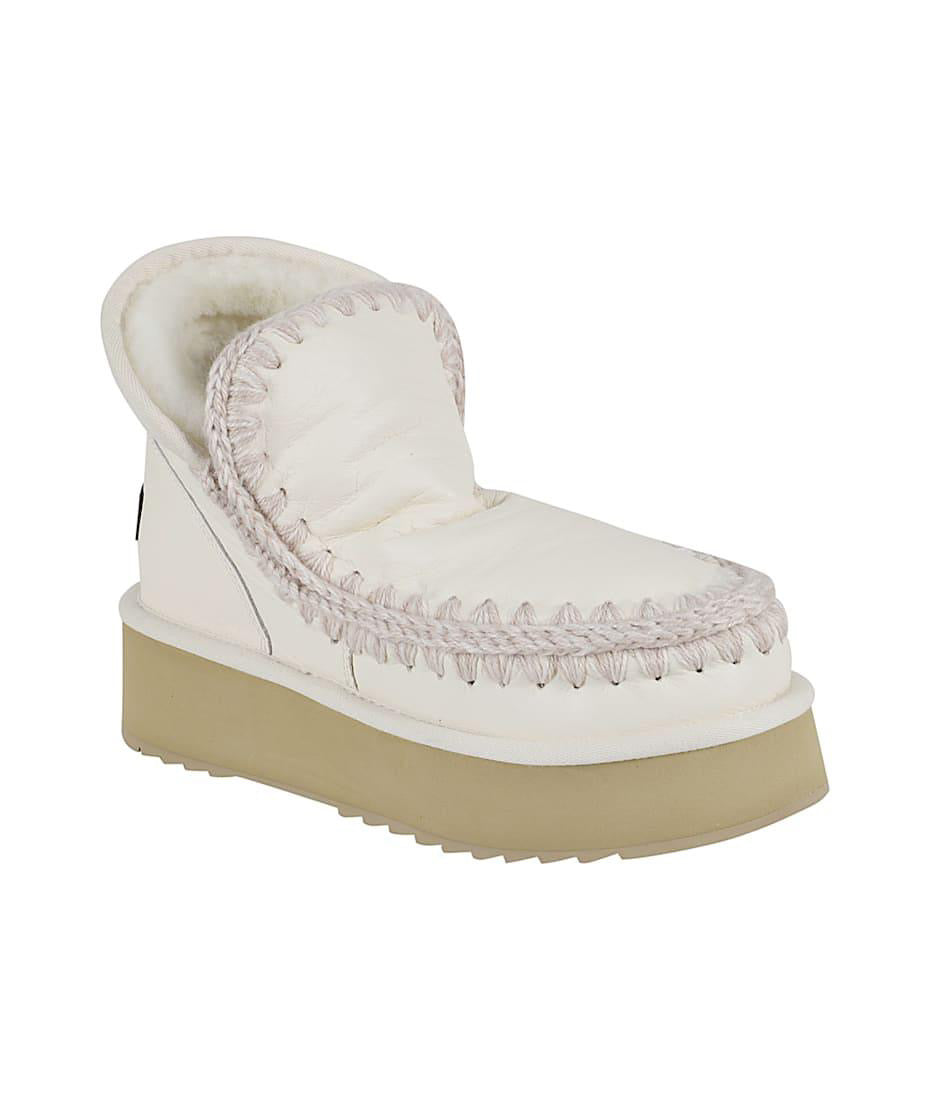 Mini Eskimo Platform Boot Waxi White