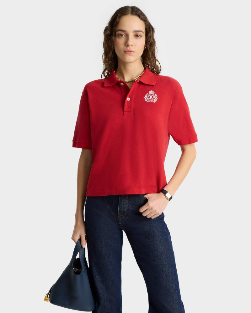 H&W Crest Pique Polo Ruby