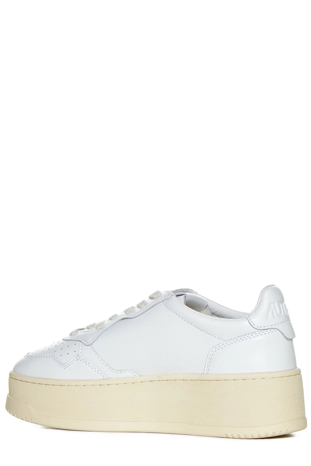 Medalist Platform Sneakers In White Leather