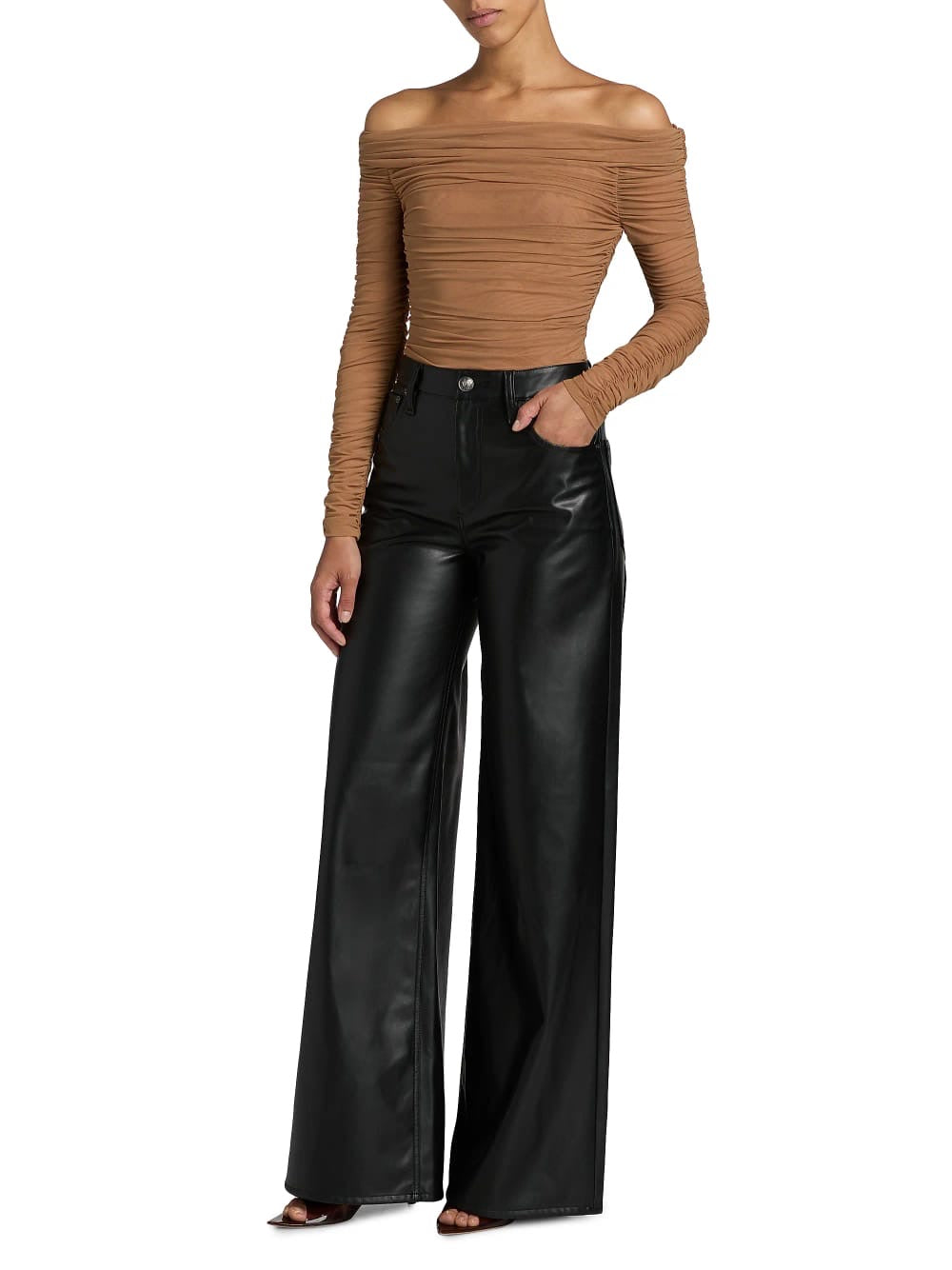 Poppie Off Shldr Bodysuit Cinnamon Swirl