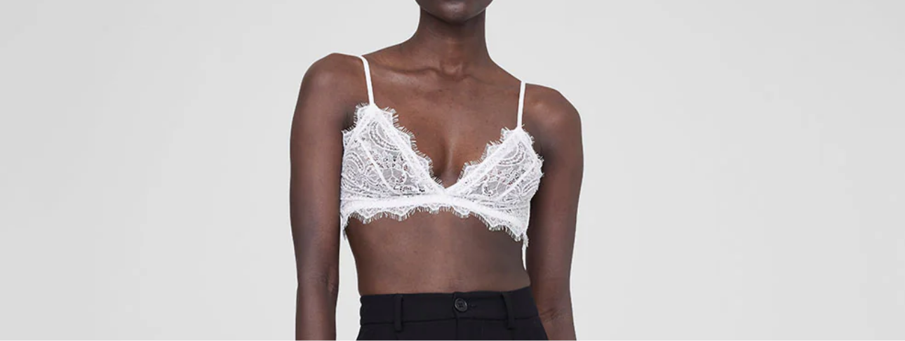 Lace Bra With Trim Ivory

ANINE BING