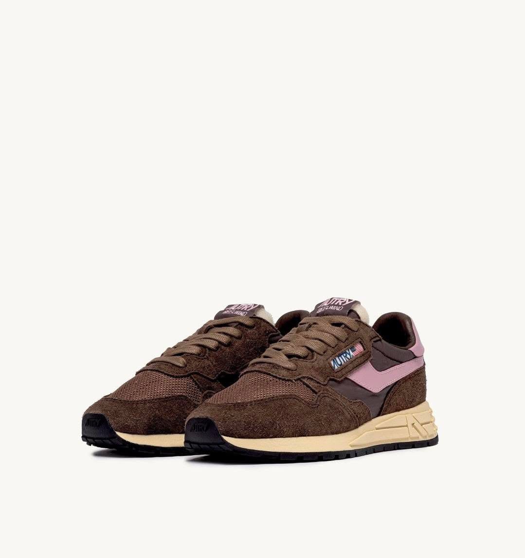 Reelwind Low Sneakers In Nylon Suede And Leather Color Plugh And Zephyr
