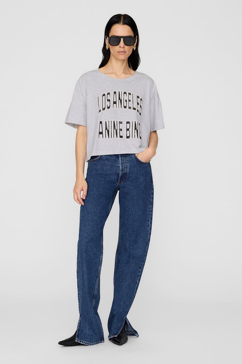 Johnny Cropped Tee Grey