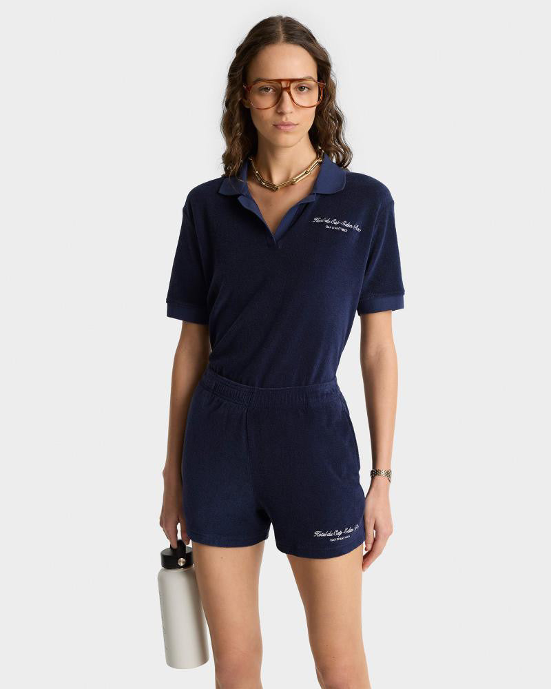 Eden Script Terry Short Navy/White