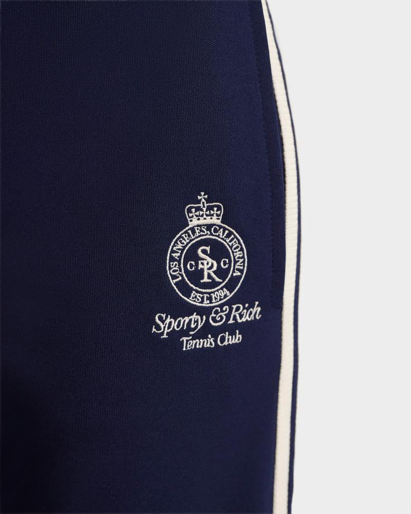 Crown Tennis Track Pant Navy/White