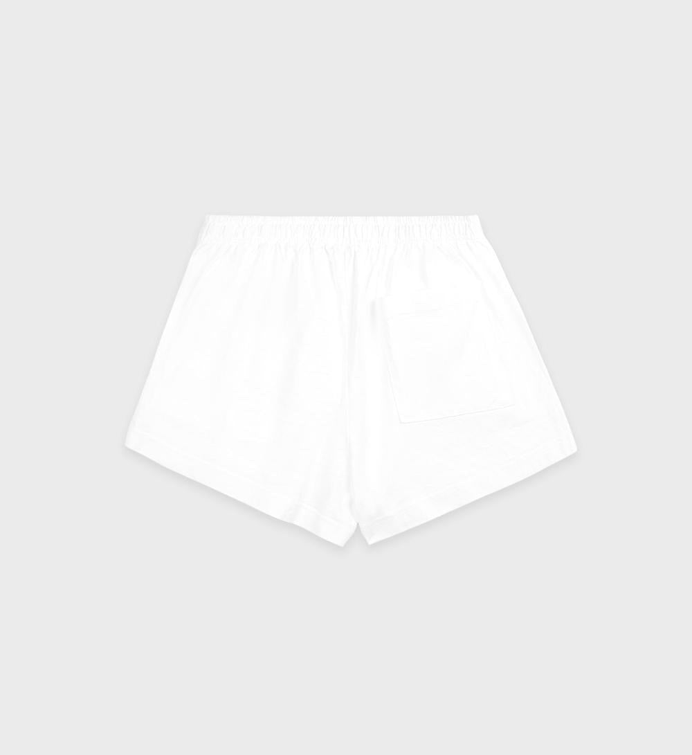 California Emblem Disco Short White/Ruby