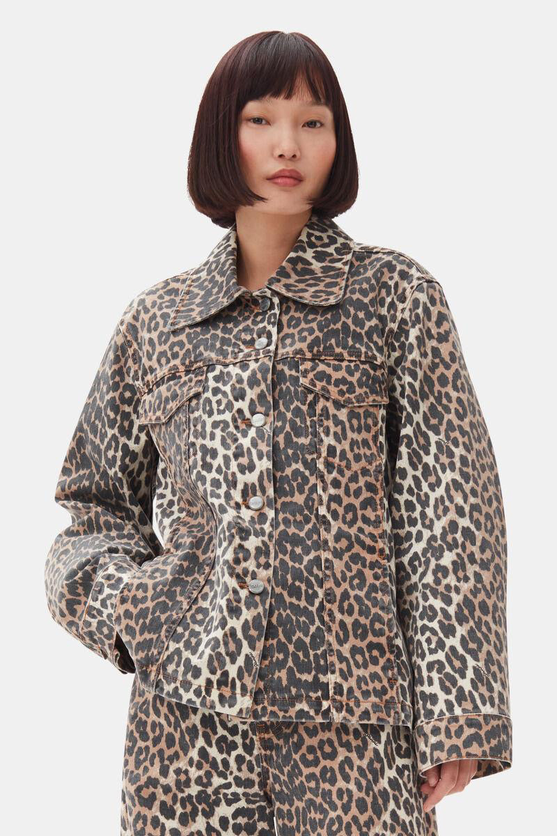 Leopard Demim Jacket GANNI