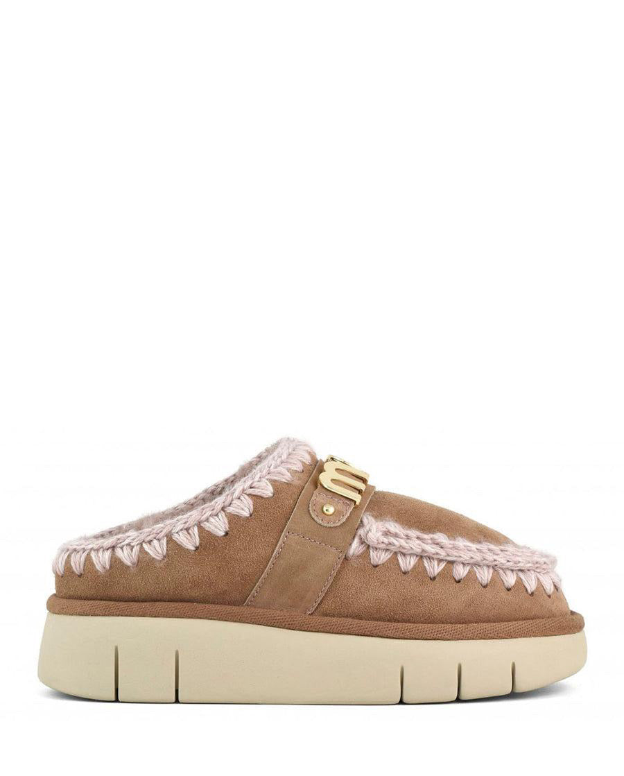 Bounce Clog Metal Logo Pink Brown