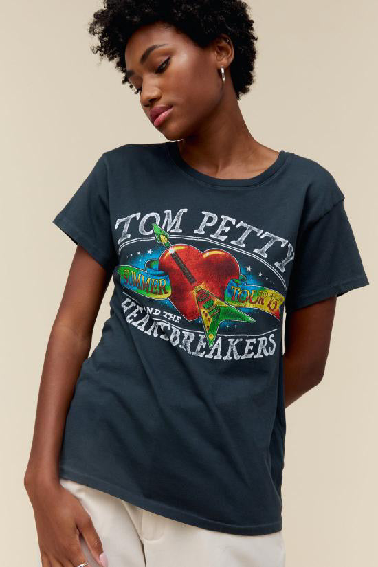 Tom Petty Summer '13 Tour Tee In Vintage Black