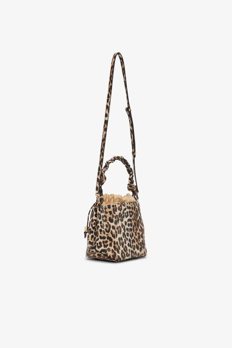 Leopard Ganni Bou Bucket Bag