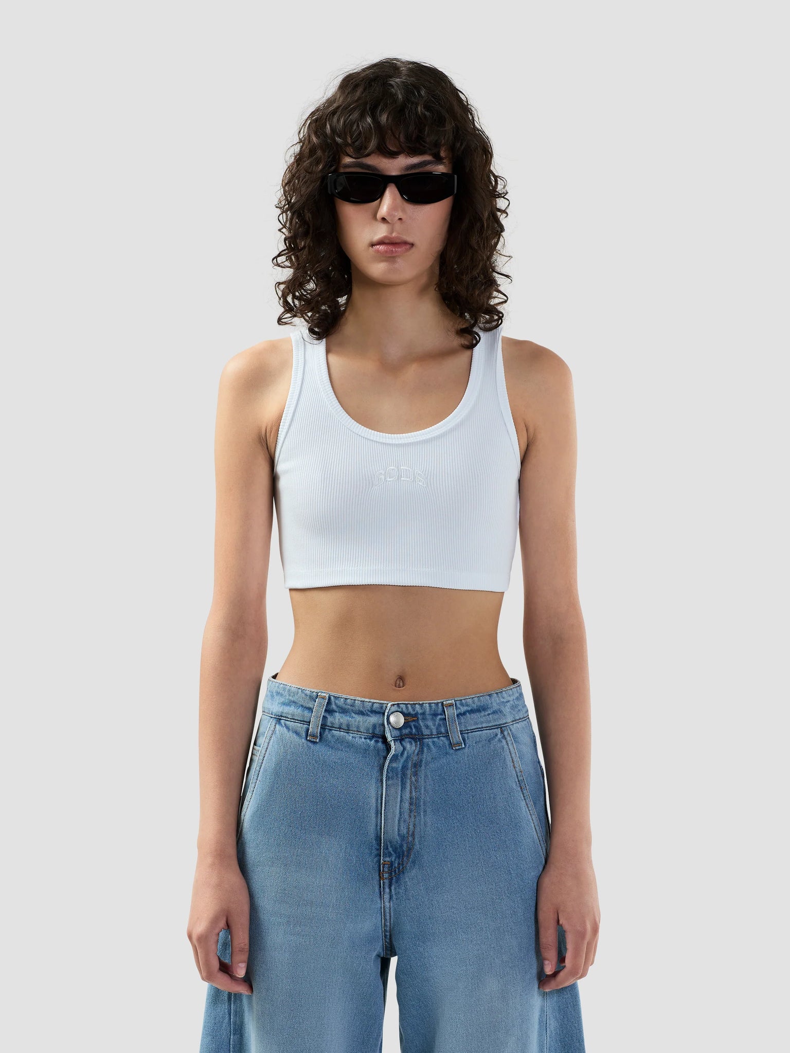 LOGO LOUNGE RIBBED MINI TOP