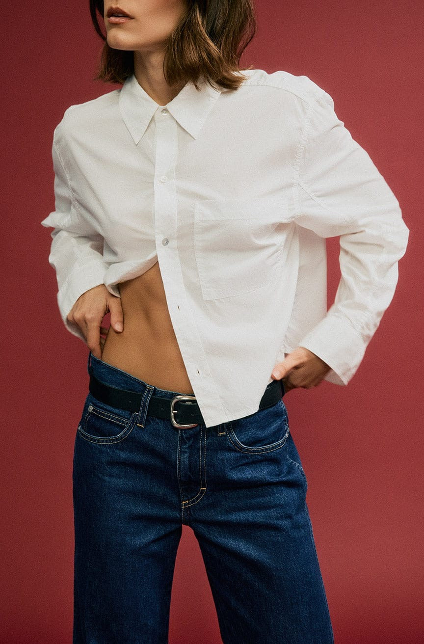 Ruth Crop Shirt White