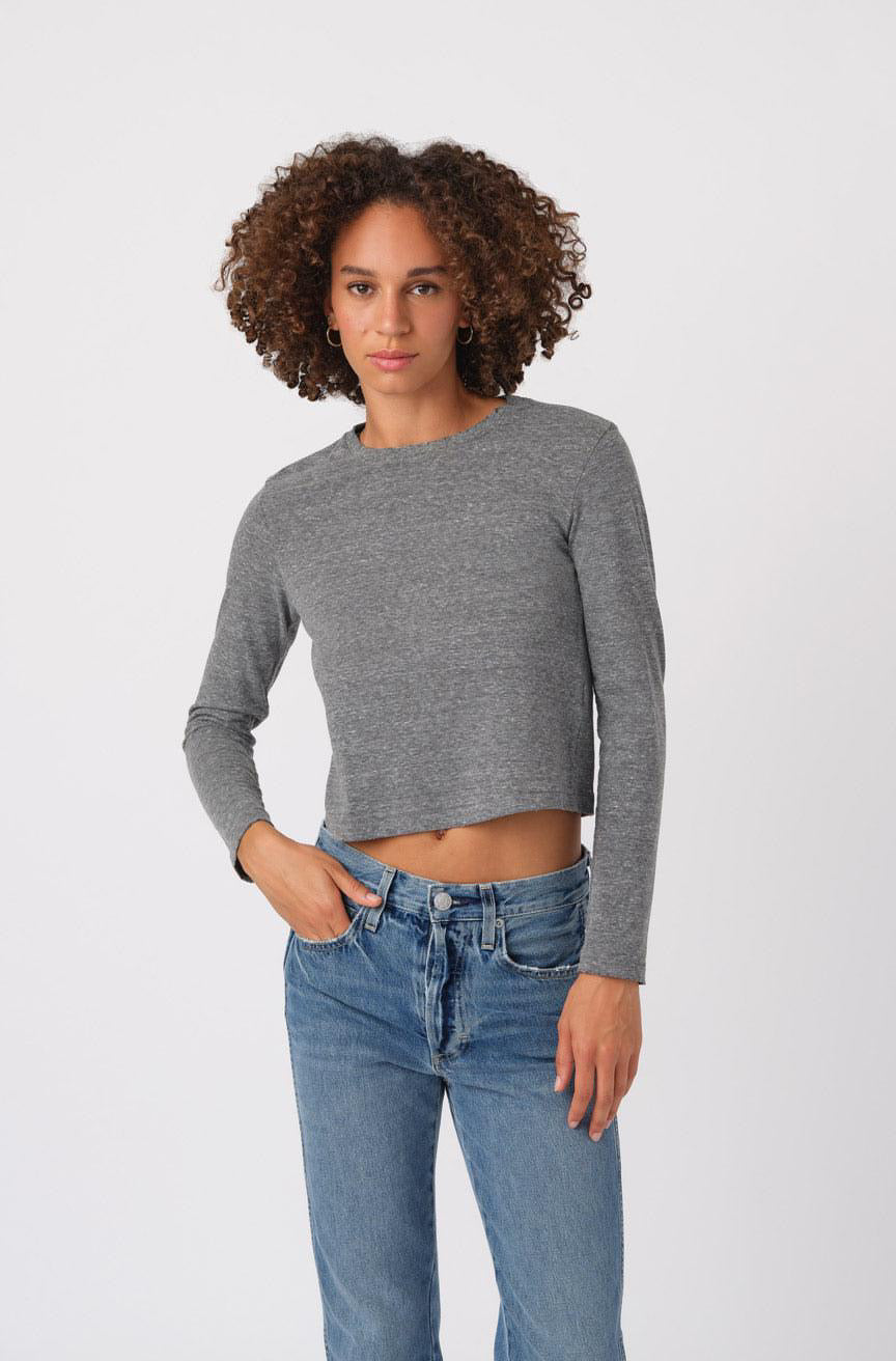 L/S Babe Tee Heather Grey