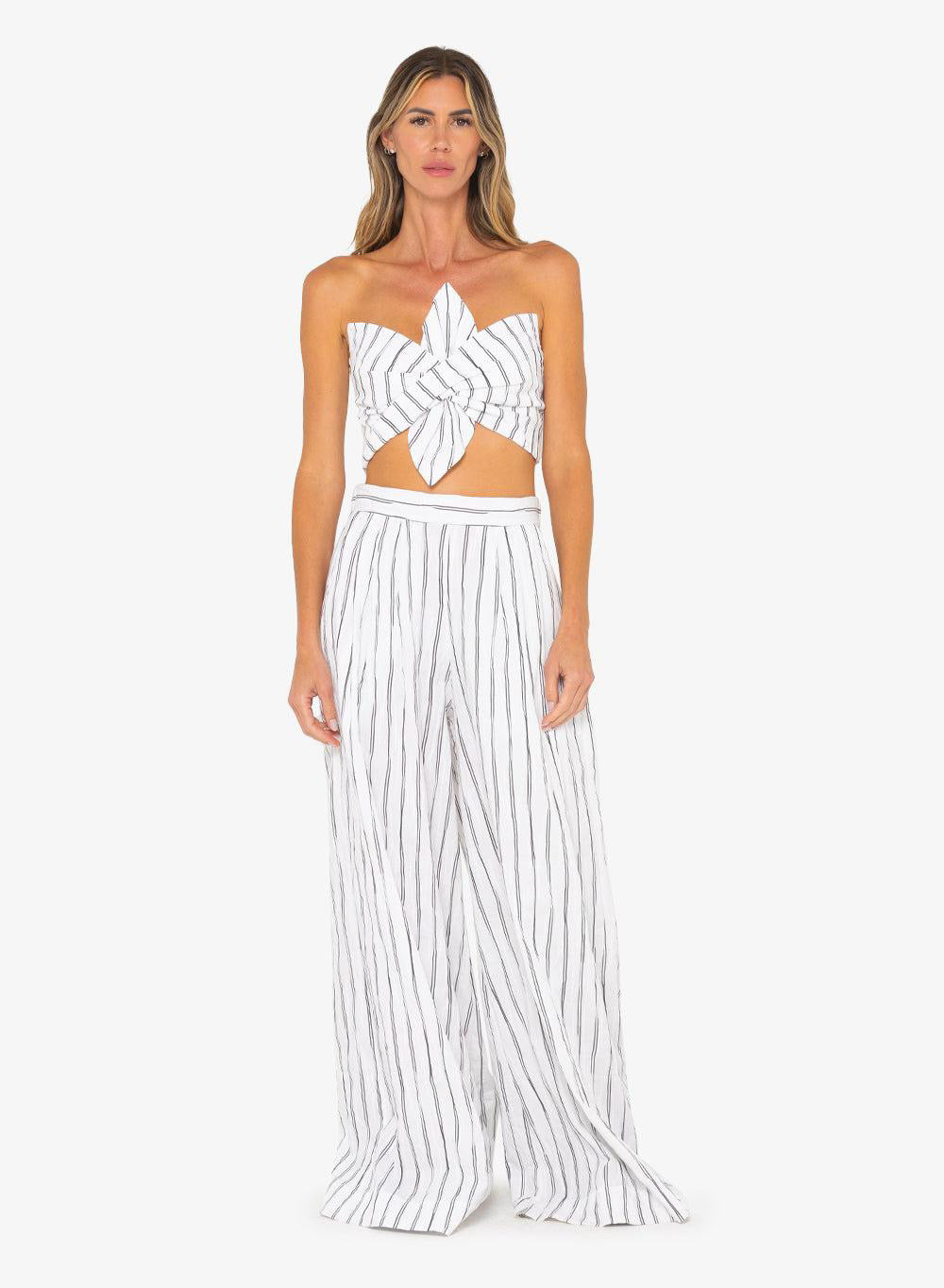 Harper Pant Black/White Stripe