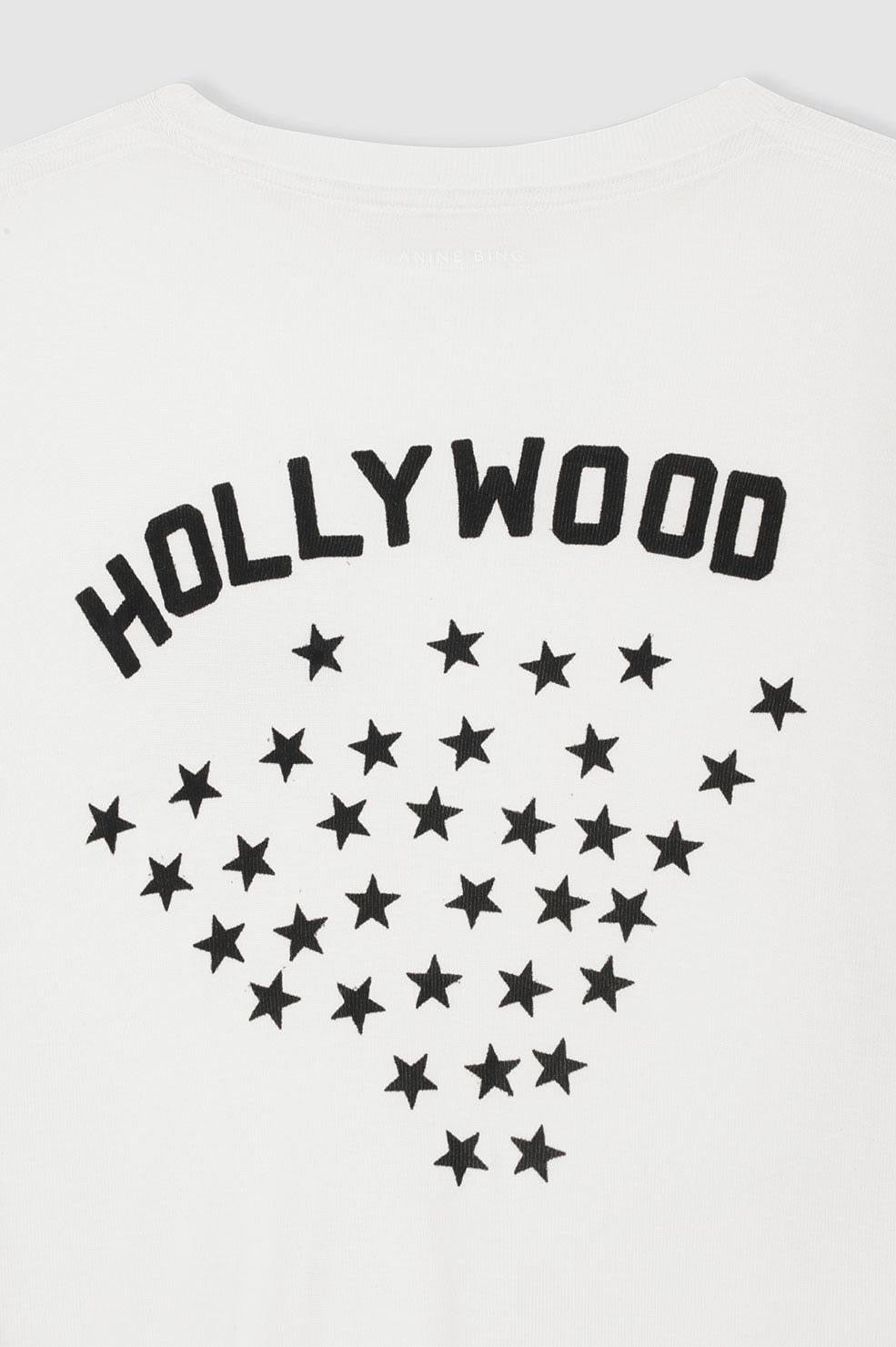 Anine Bing T-Shirt Louis Tee Hollywood Ivory