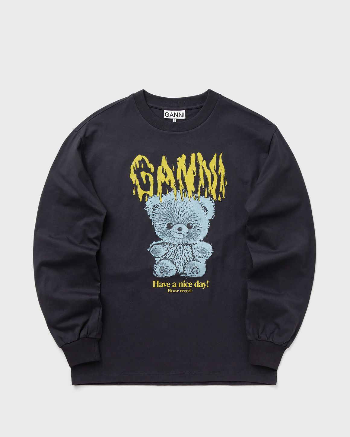 GANNI BASIC COTTON TEDDY LONG SLEEVE