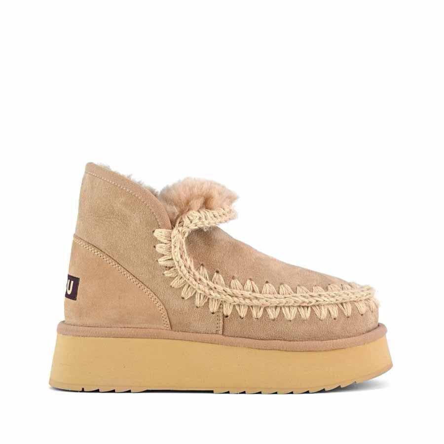 Mini Eskimo Platform Boot Camel