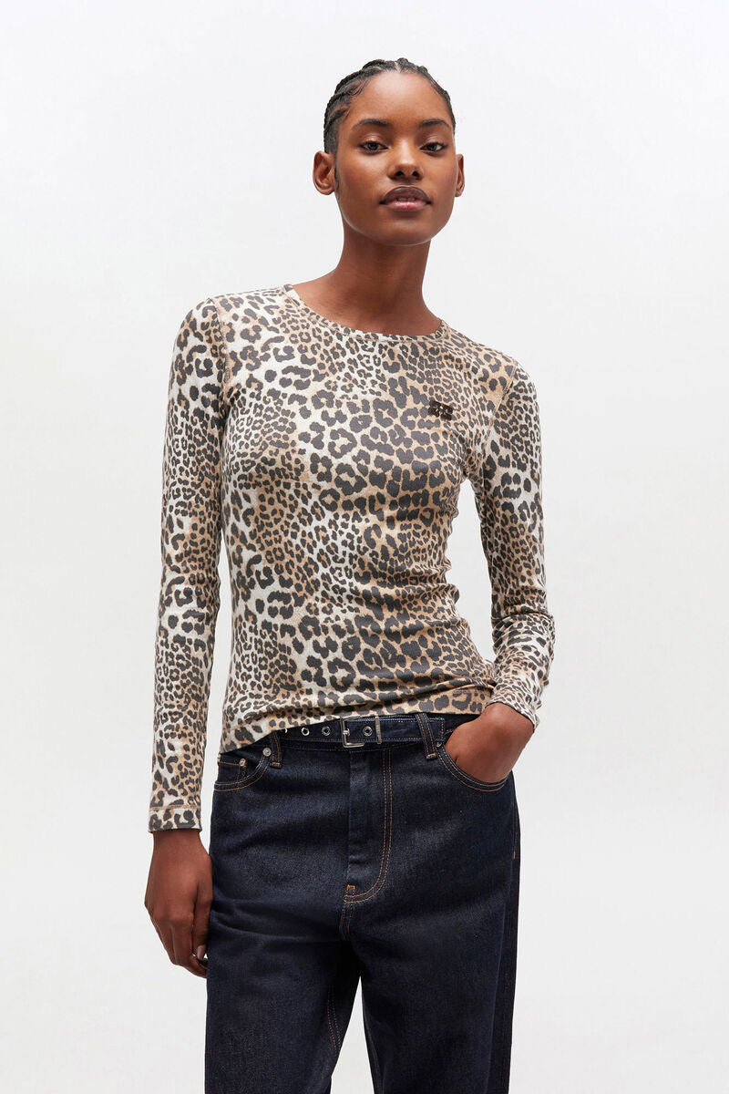 Leopard Rib Long Sleeve