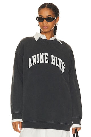 Ramona Sweatshirt University New York Washed Black