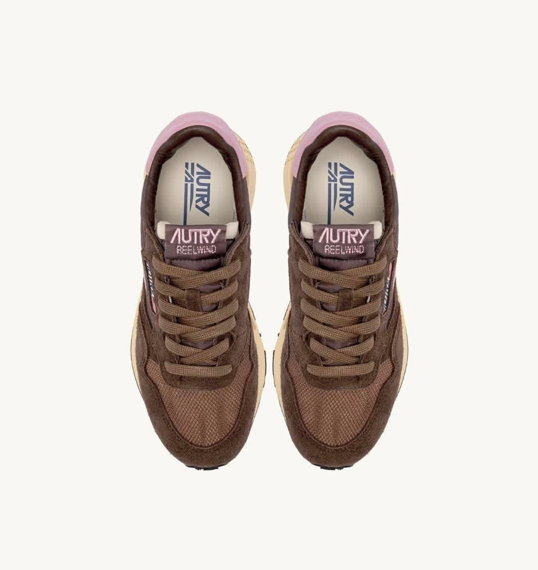 Reelwind Low Sneakers In Nylon Suede And Leather Color Plugh And Zephyr