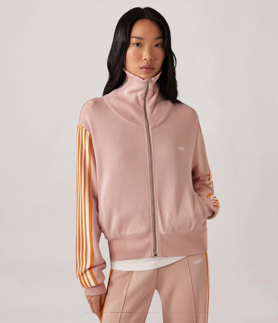 KNITTED TENNIS VISCOSE ZIP JACKET WOMAN