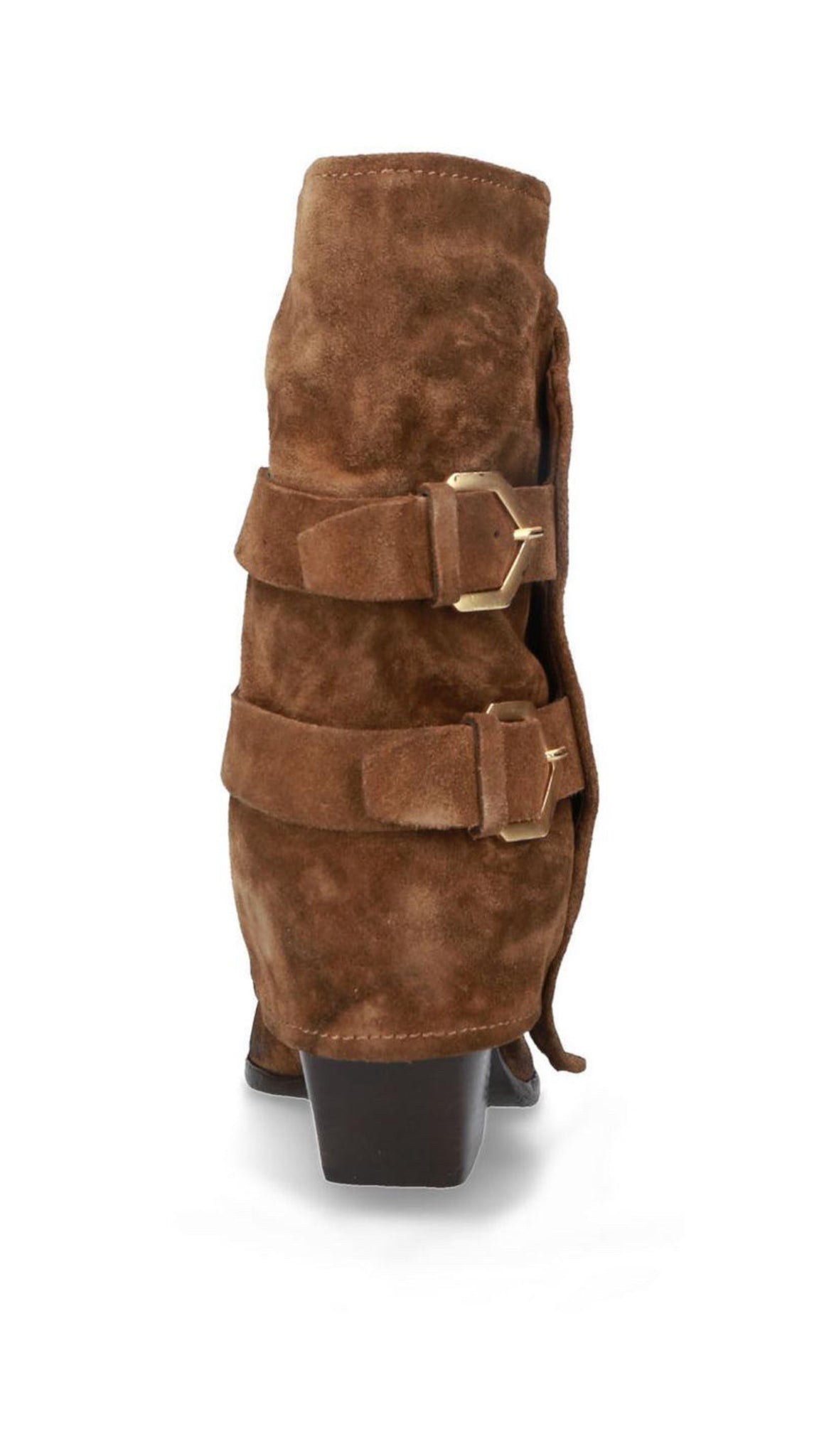 Walnut suede Texan ankle boot