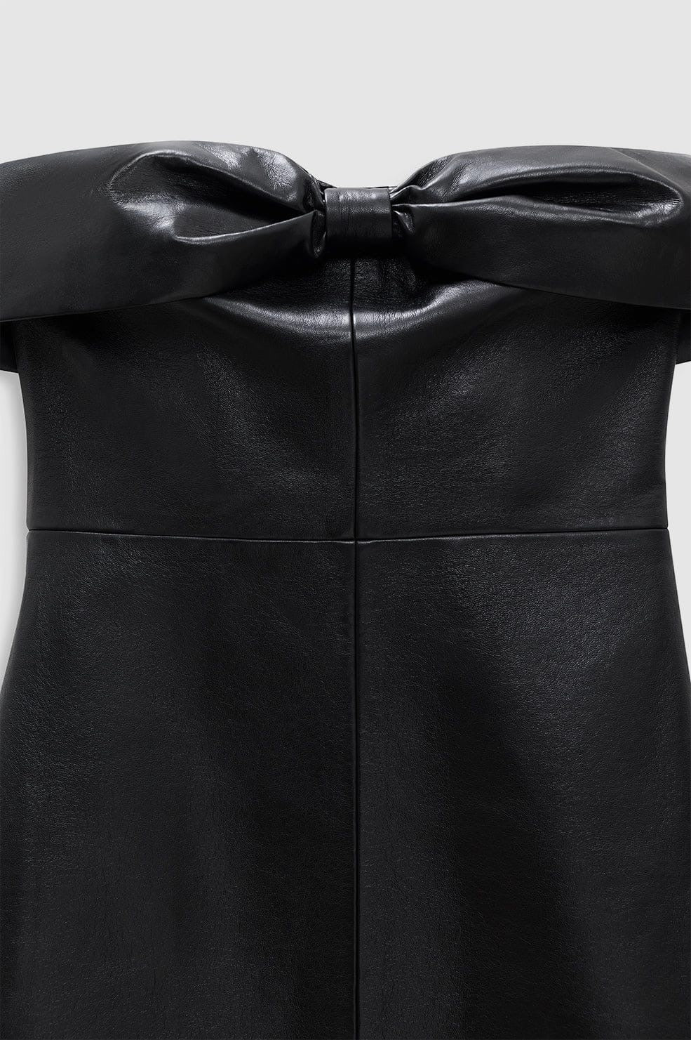 Colleen Mini Dress Black Recycled Leather