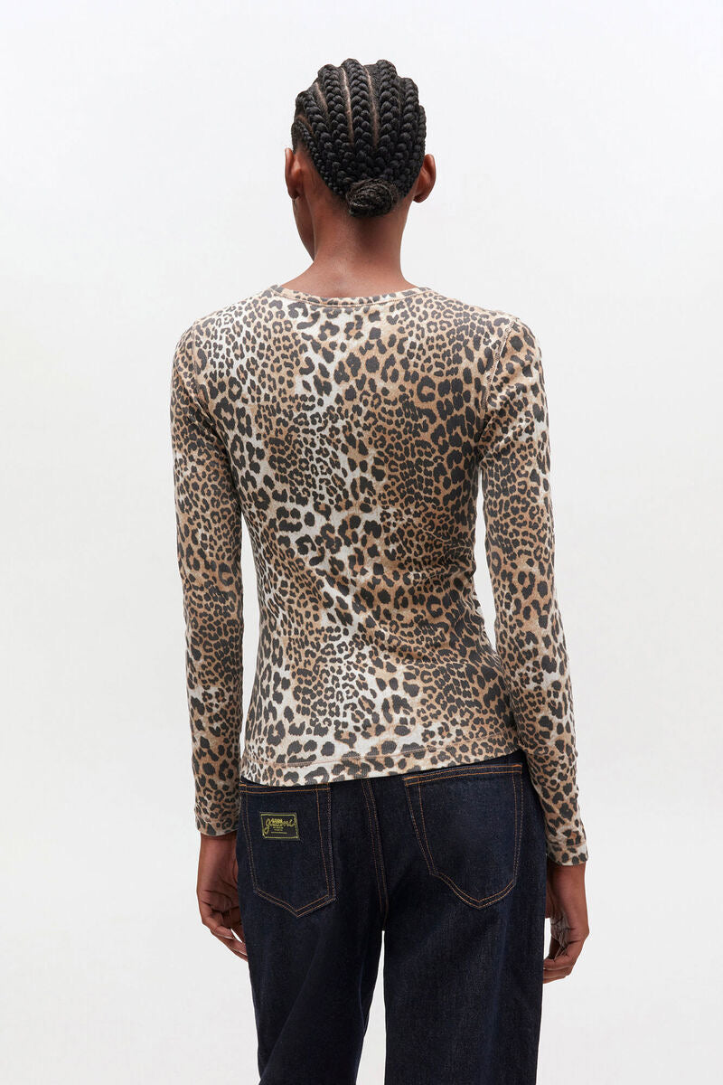 Leopard Rib Long Sleeve