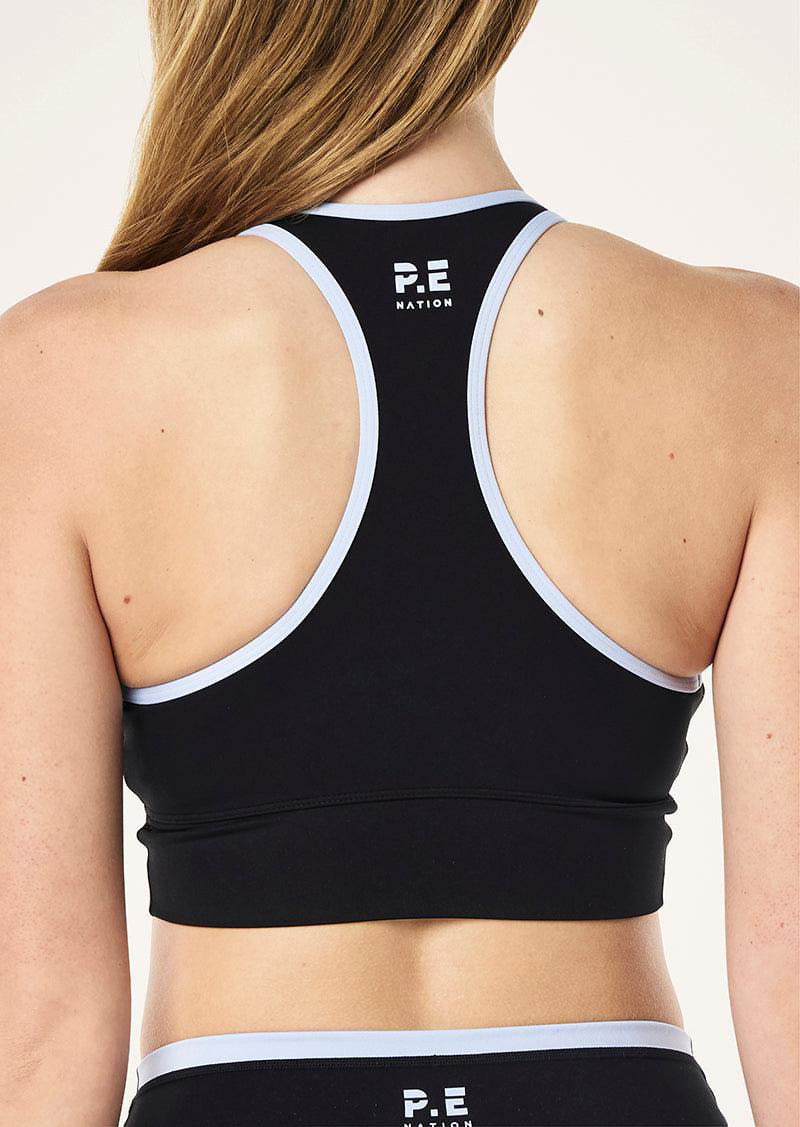 Vita Sports Bra Black&Heather Blue