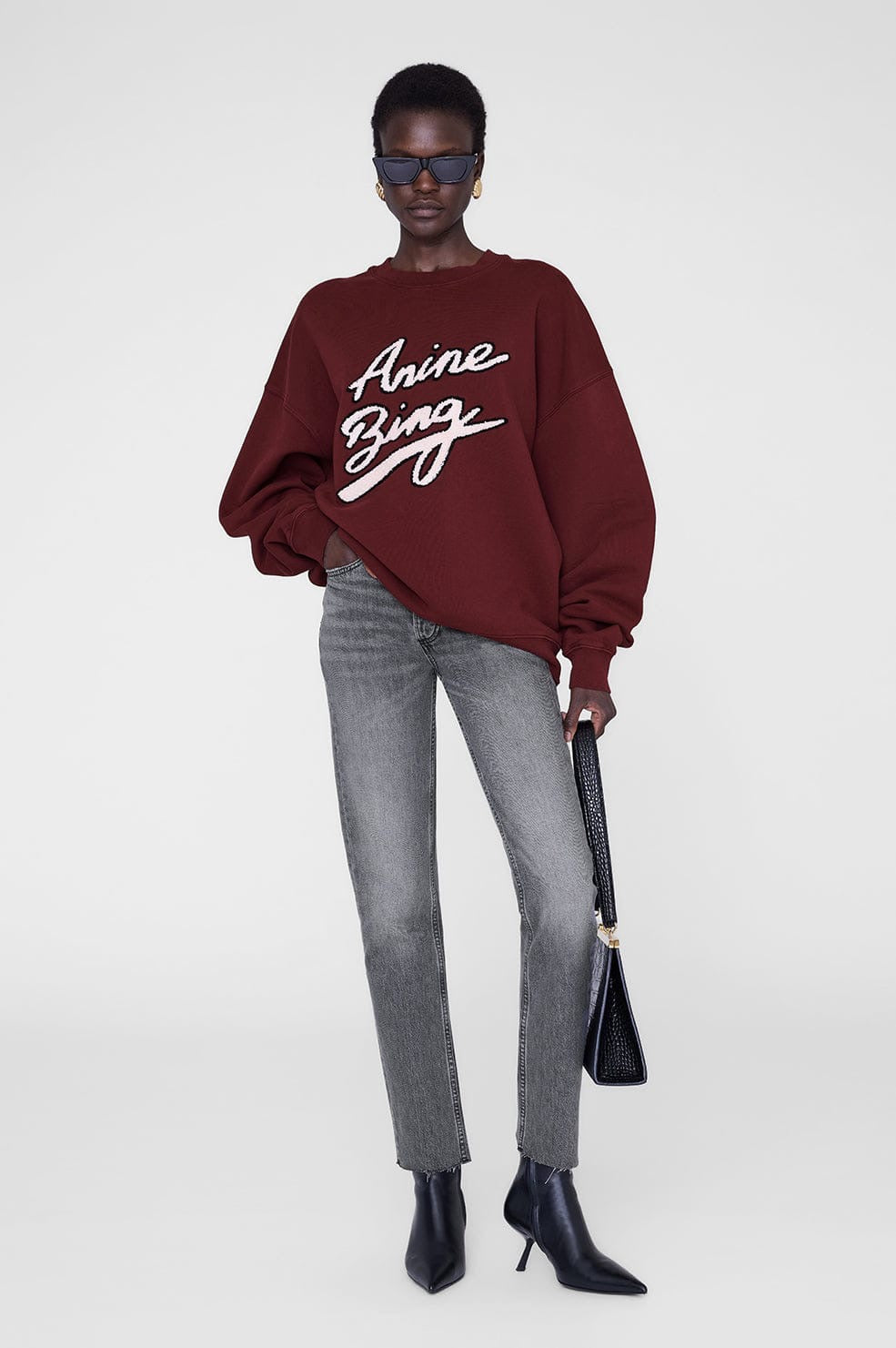 Miles Sweatshirt Chenille Signature Cabernet
