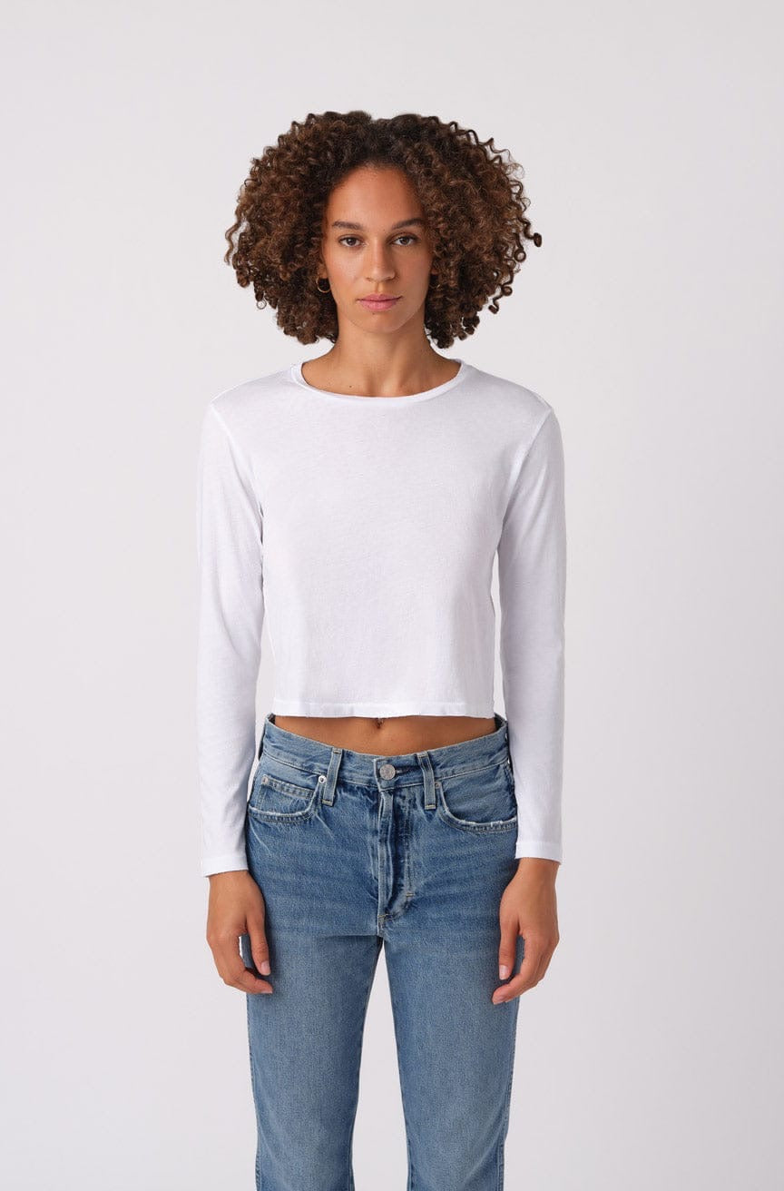 L/S Babe Tee White AMO
