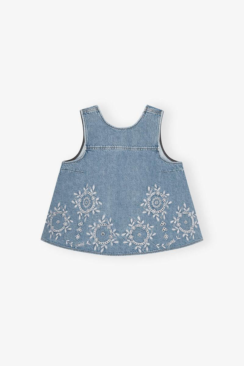Broderie Anglaise Top Light Blue Stone