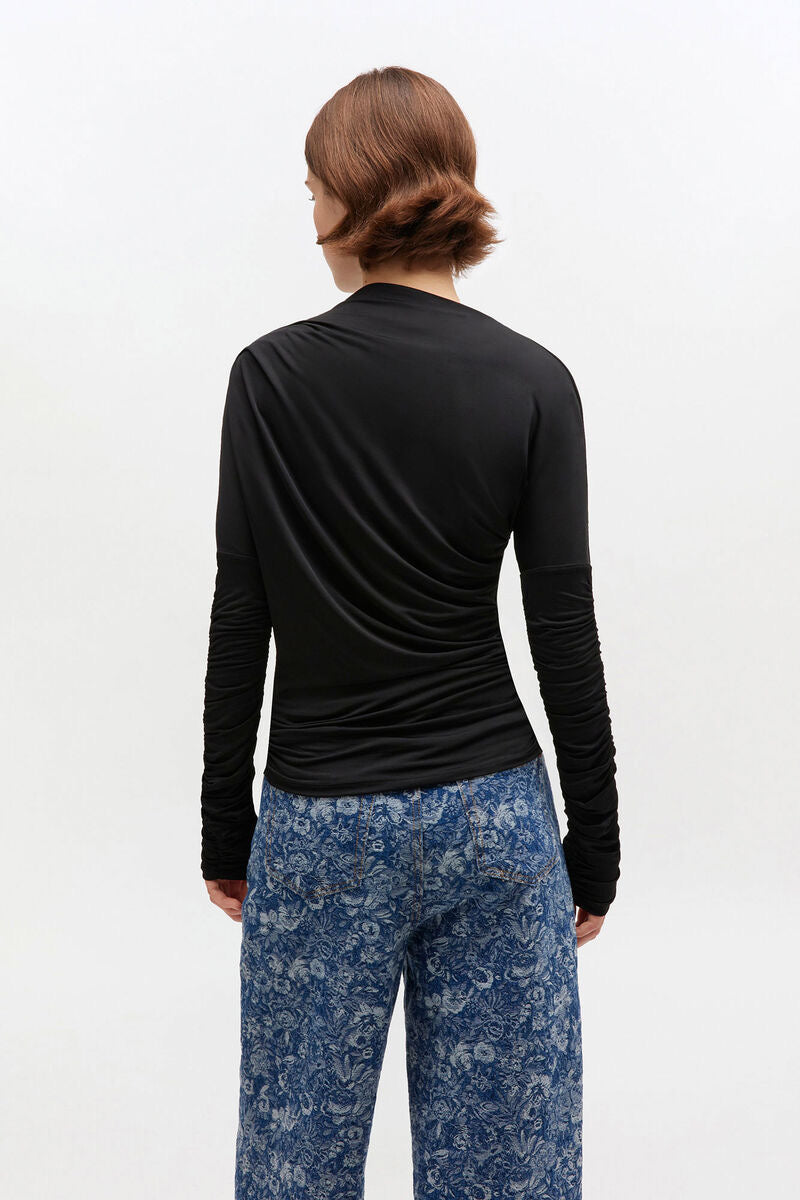 Black Ruched Top