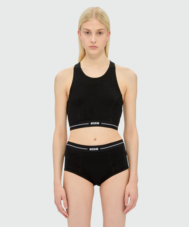 MSGM black jersey briefs with elastic