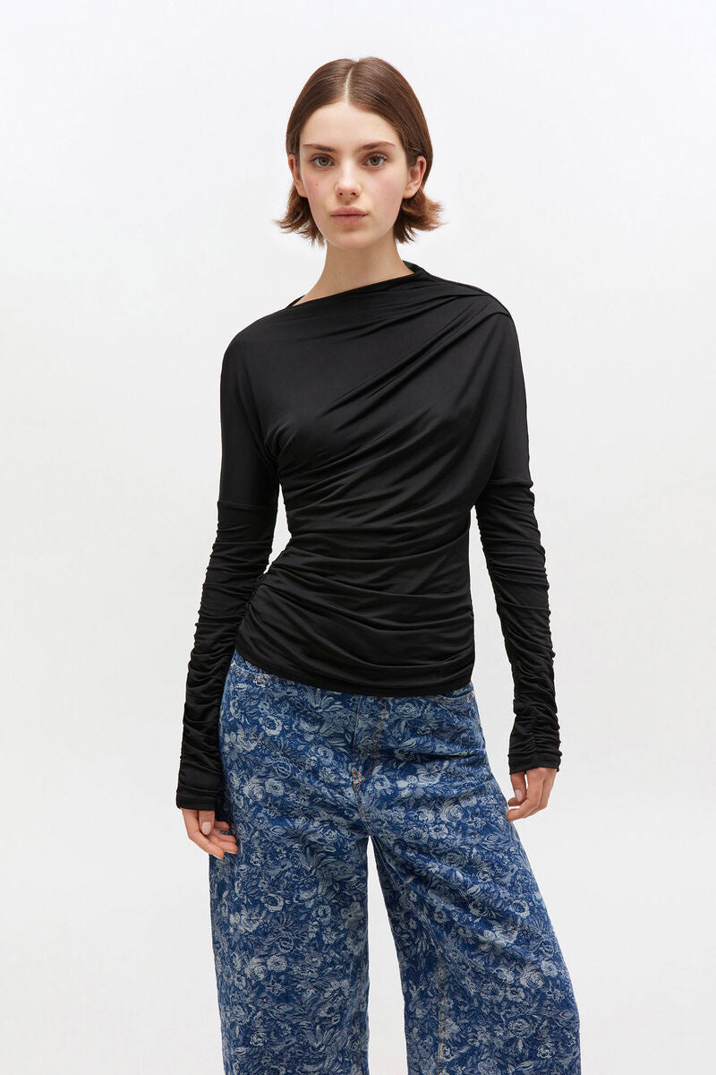 Black Ruched Top