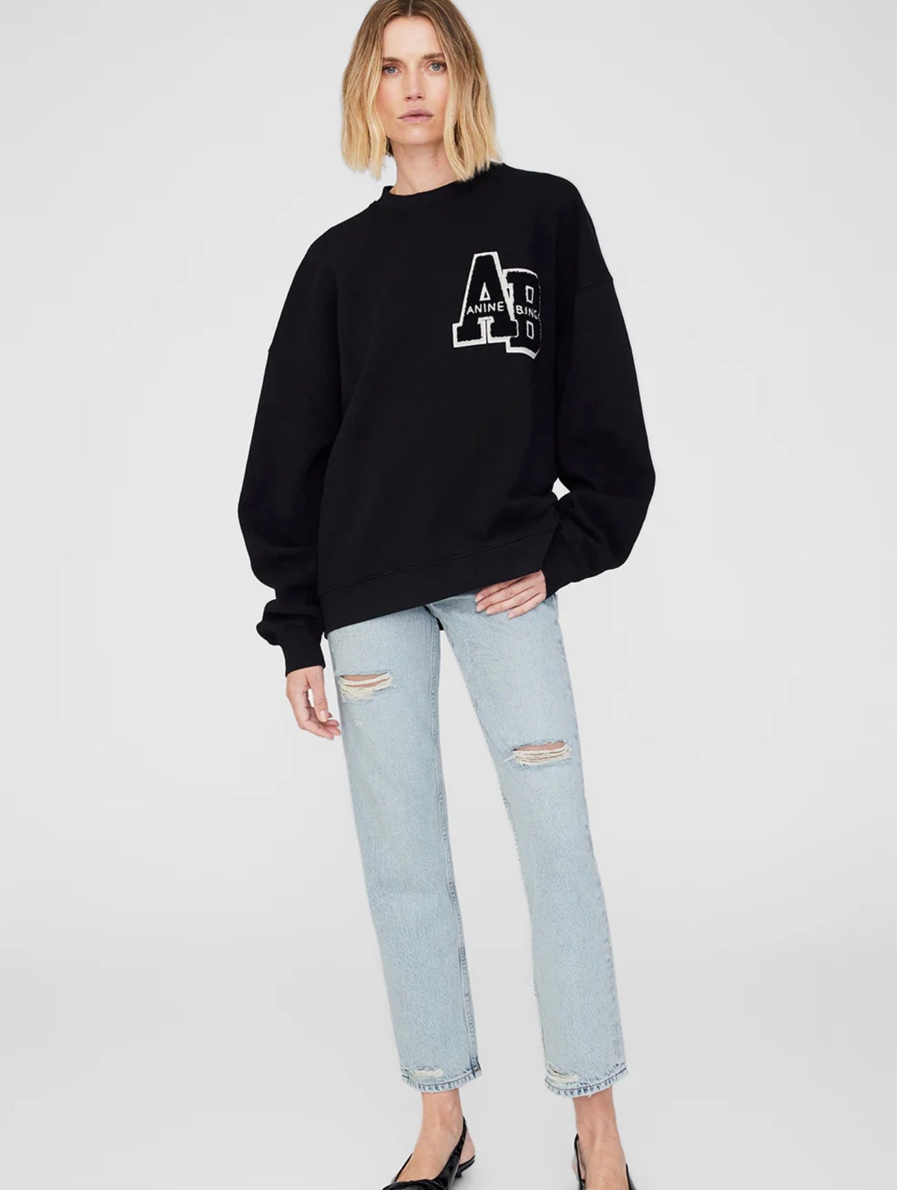 OVERSIZED SWEATSHIRT LETTERMAN