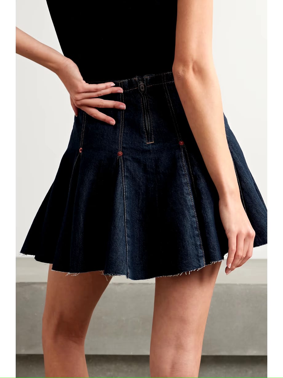 Flounce Skirt Dark Denim