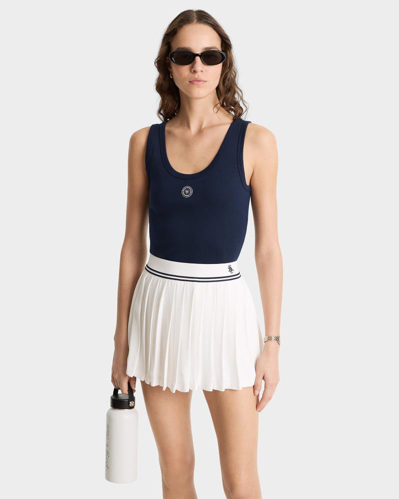 SCR Logo Abigail Skirt White/Navy