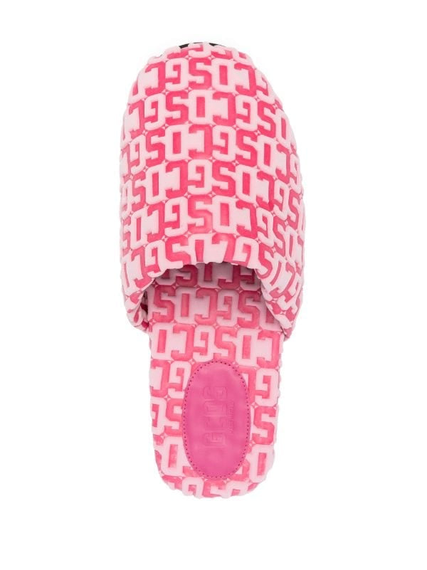 Gcds Monogram Slippers pink