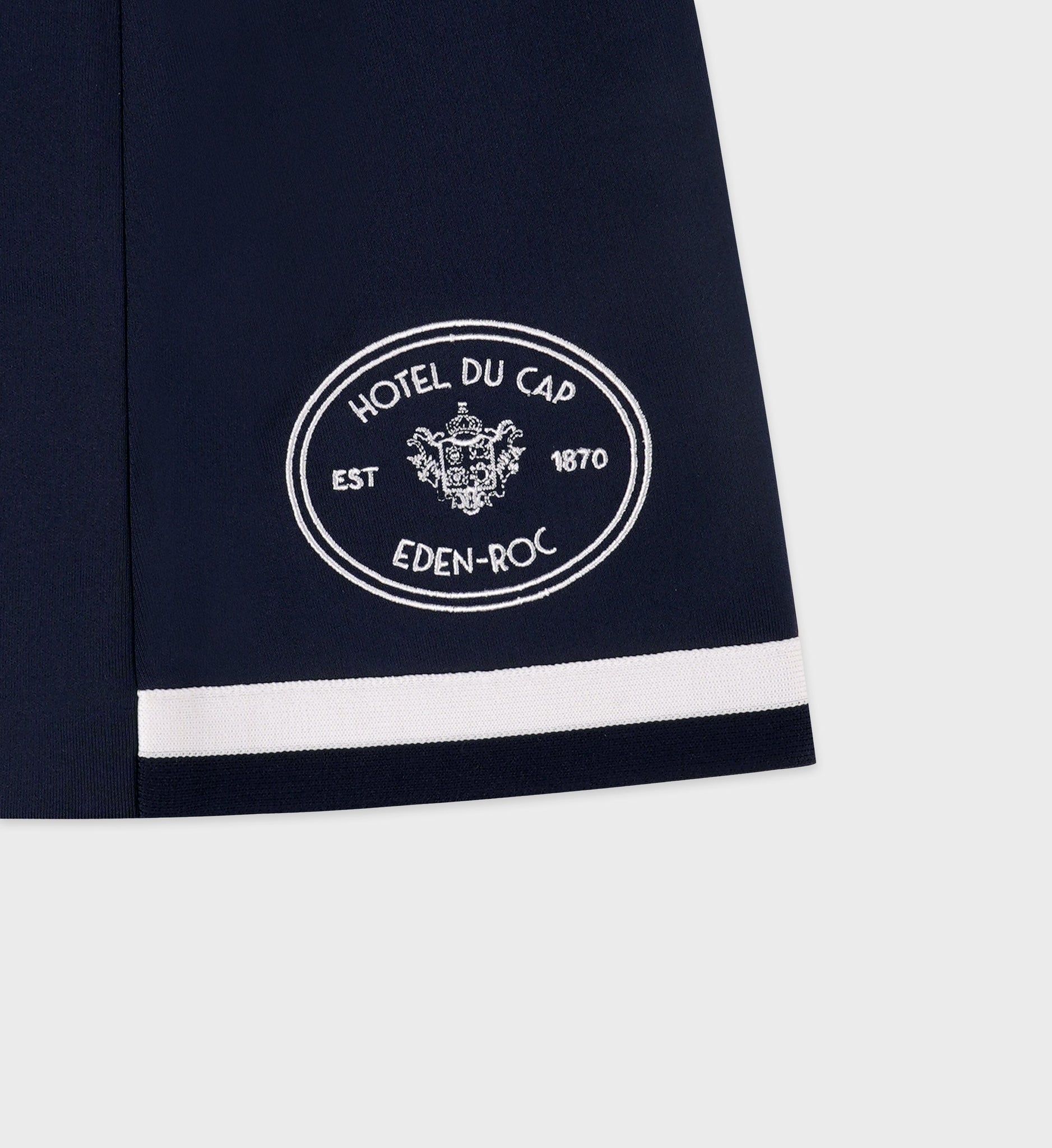 SPORTY & RICH X HOTEL EDEN ROC
Eden Crest Embroidered Mila Skirt - Navy/White