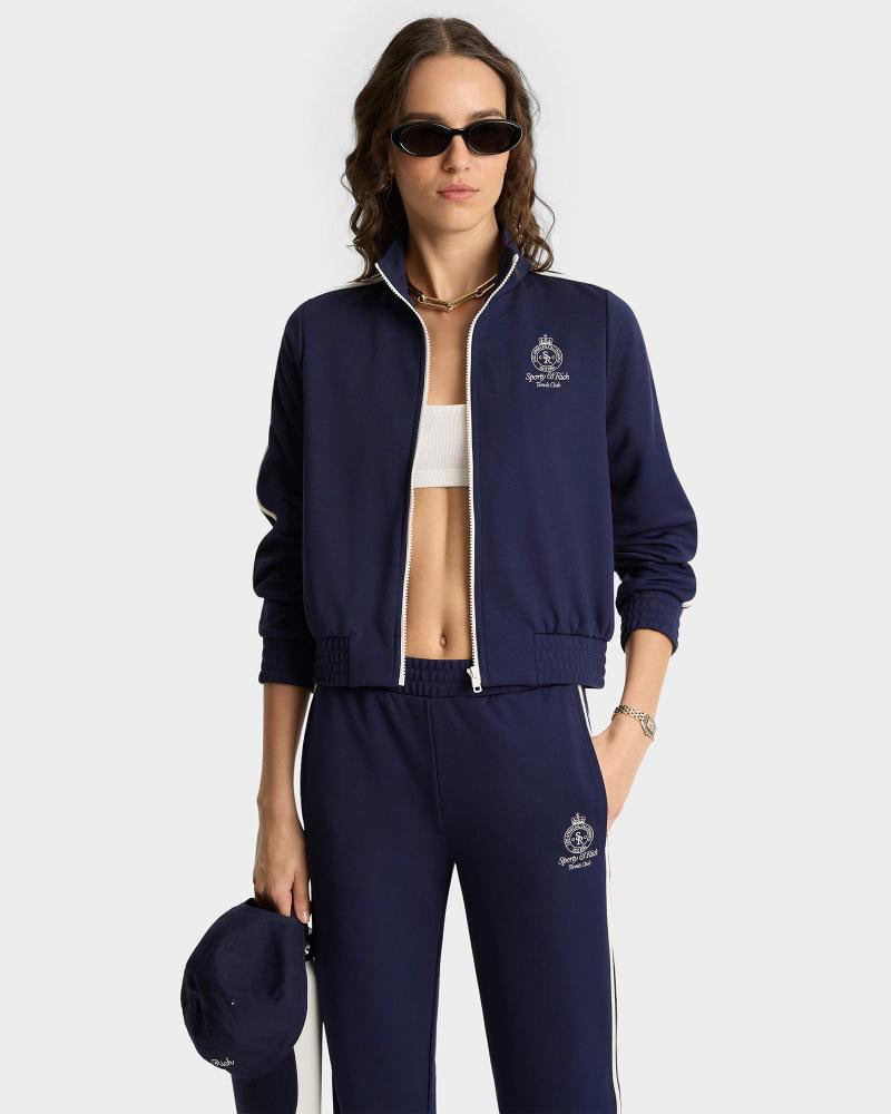 Crown Tennis Track Jacket Navy/White